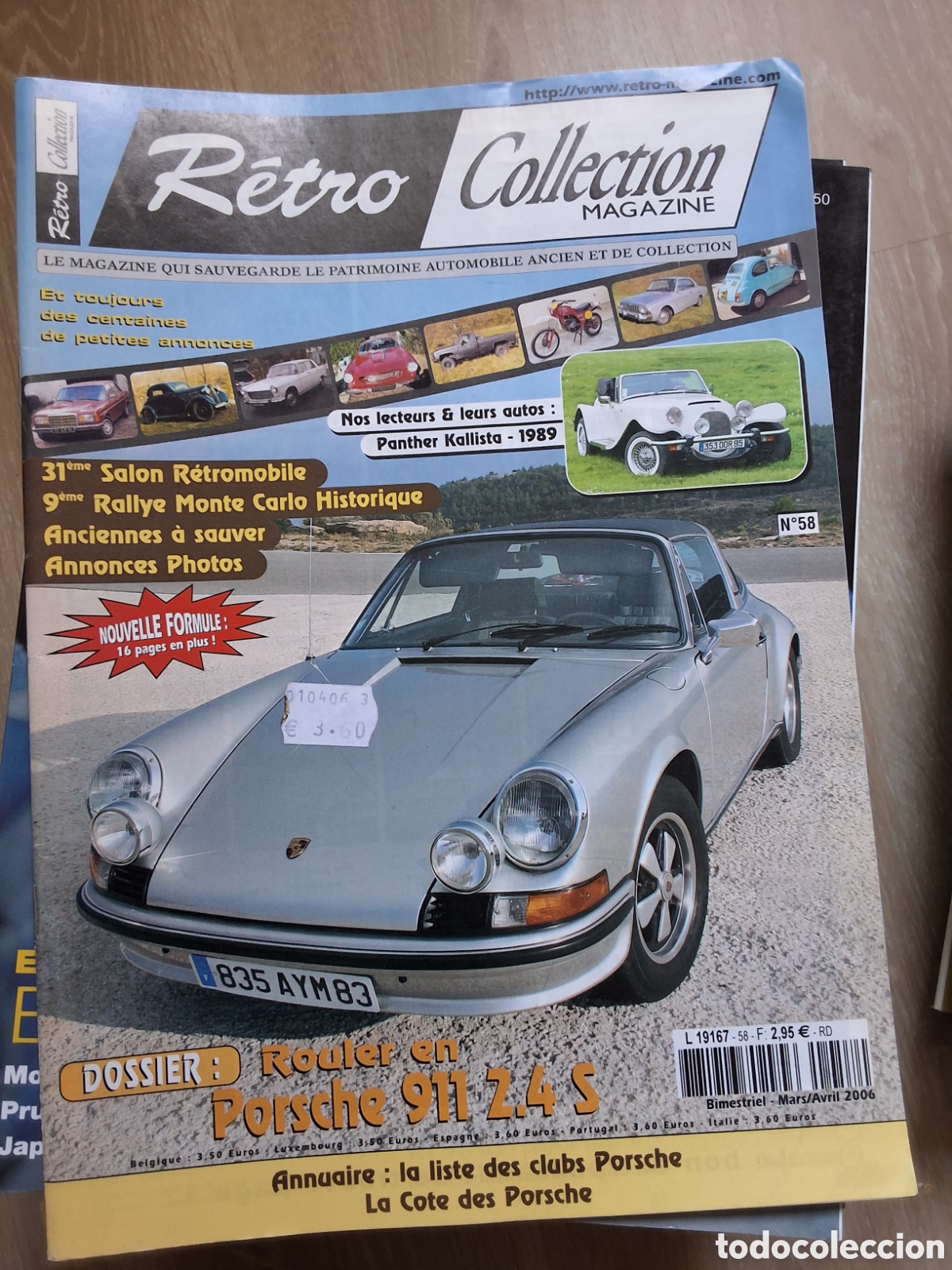 Coches: Retro collection magazine revista coches francesa a&ntilde;o 2006/3 Porsche 911 2.4 s