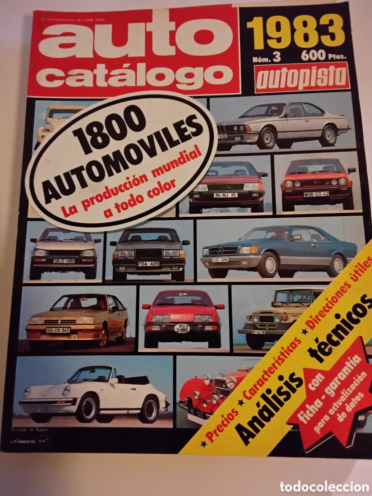 Coches: AUTO CAT&Aacute;LOGO AUTOPISTA. 1983. N⁰ 3