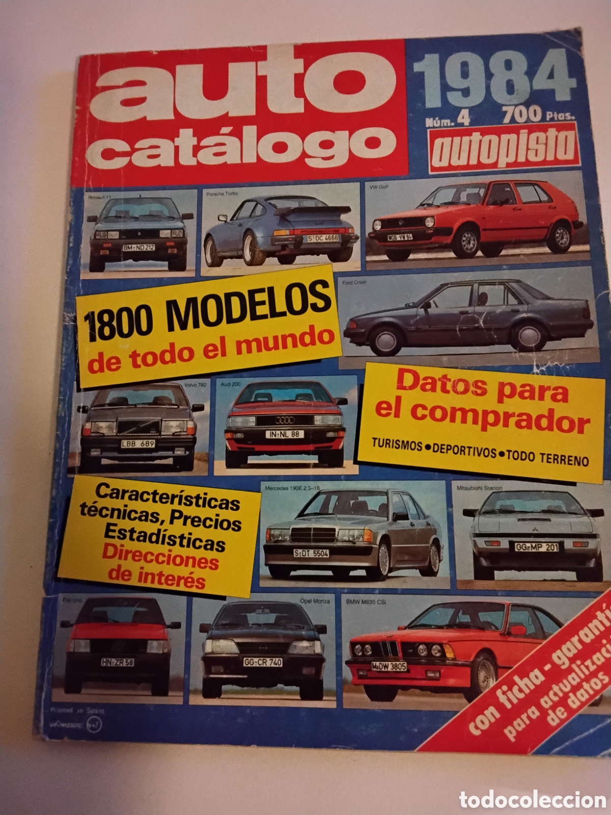 Coches: AUTO CAT&Aacute;LOGO AUTOPISTA. 1984. N⁰ 4
