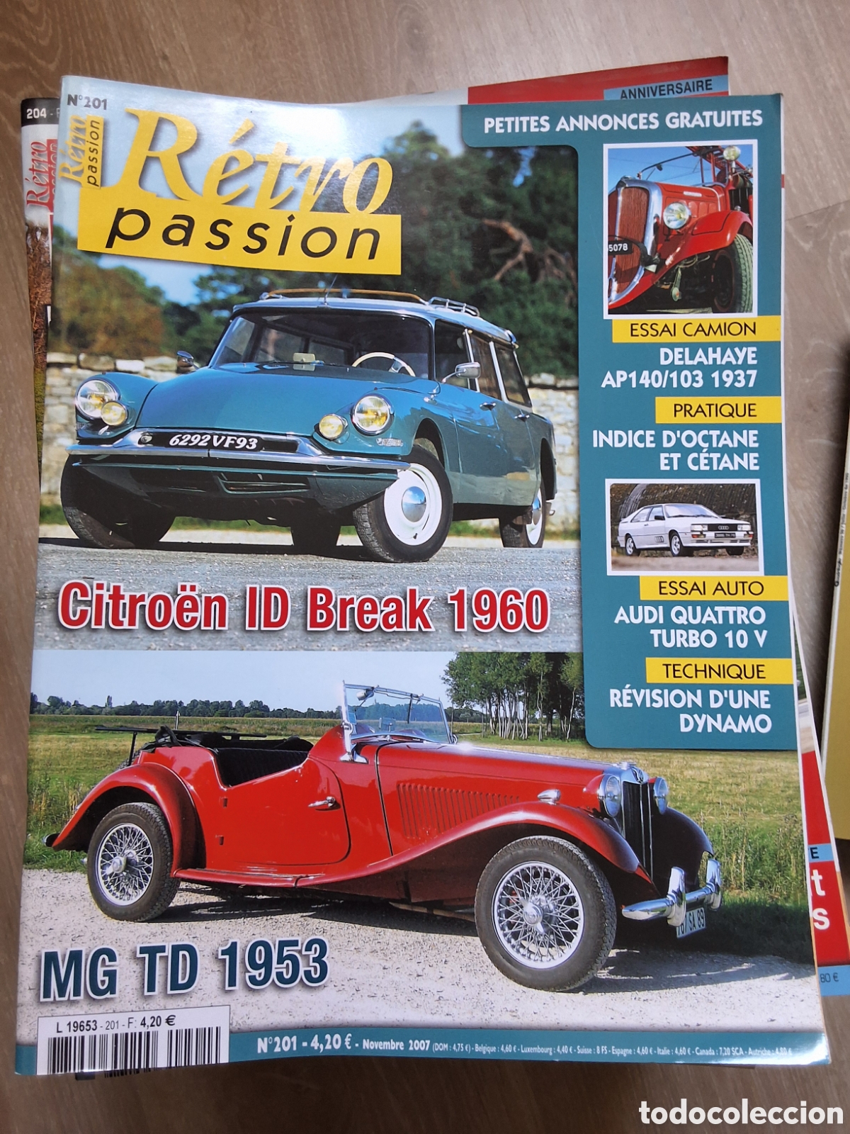 Coches: Retro passion revista coches francesa a&ntilde;o 2007/11 citroen ID break 1960 MG td 1953