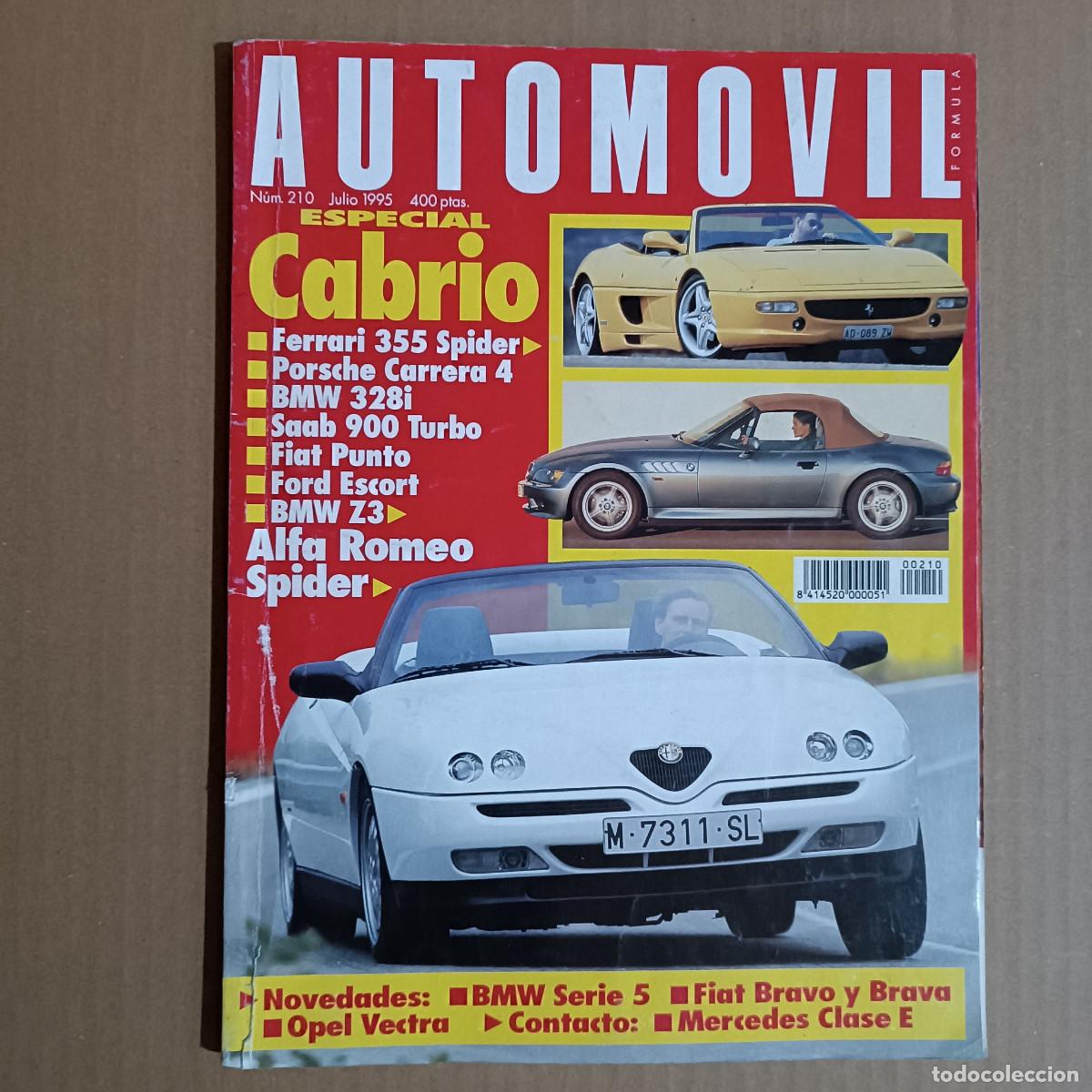 Coches: REVISTA AUTOMOVIL N&ordm; 210 A&Ntilde;O 1995. TEST: PORSCHE 911 CARRERA 4 CABRIOLET. COMP: BMW 328I CABRIO Y SA