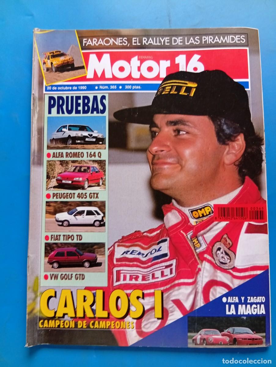 Autos: MOTOR 16. N&ordm; 365. A&Ntilde;O 1990. PRUEBA : ALFA ROMEO 164 Q. PEUGEOT 405. FIAT TIPO TD. VW GOLF GTD.. LEER