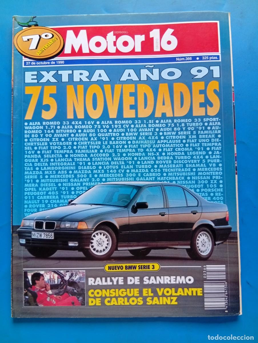 Coches: MOTOR 16 EXTRA. N&ordm; 366. A&Ntilde;O 1990. RALLYE DE SANREMO. ALFA ROMEO 33 4X4. AUDI 100. BMW SERIE 5.. LEER