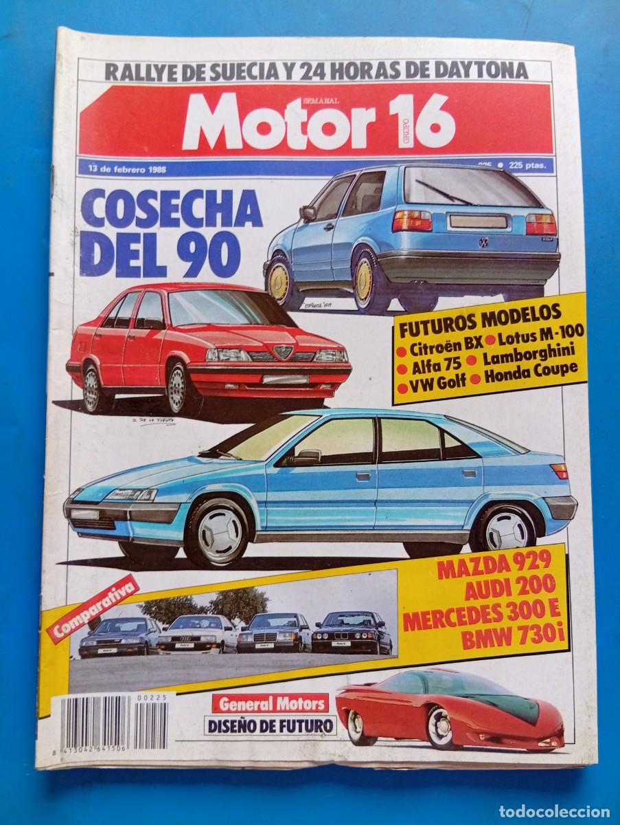 Coches: MOTOR 16. N&ordm; 225. A&Ntilde;O 1988. CITRO&Euml;N BX. LOTUS M-100. ALFA 75. LAMBORGHINI. VW GOLF. HONDA .... LEER.
