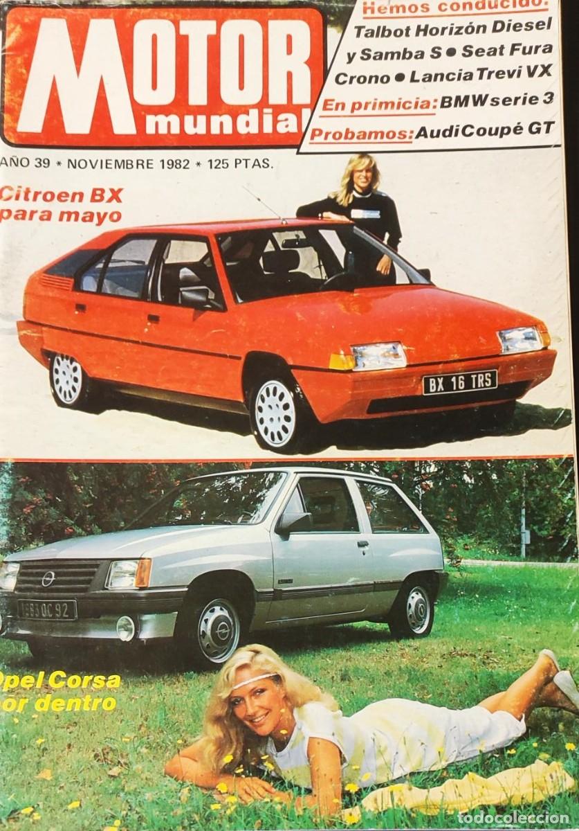 Coches: REVISTA MOTOR MUNDIAL. NOVIEMBRE 1982-TALBOT. SEAT. OPEL. LANCIA.