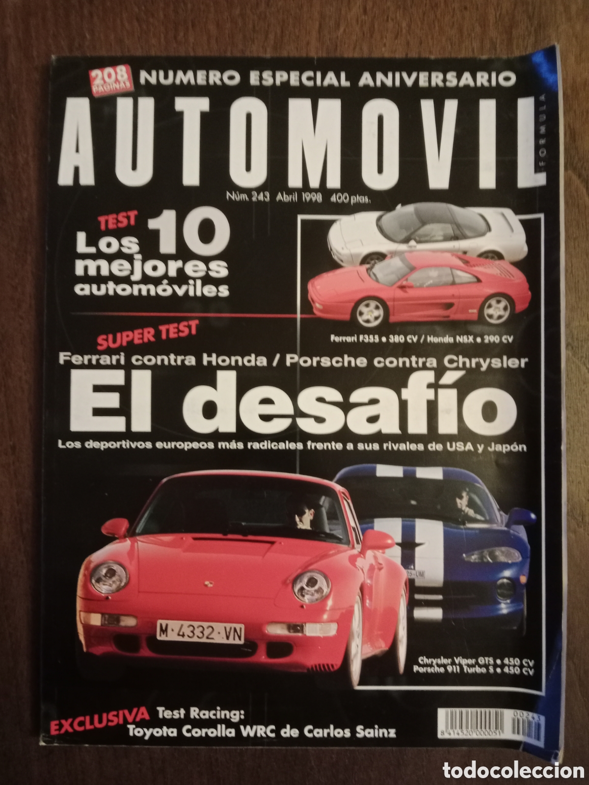 Coches: Revista autom&oacute;vil n. 243 de 1998