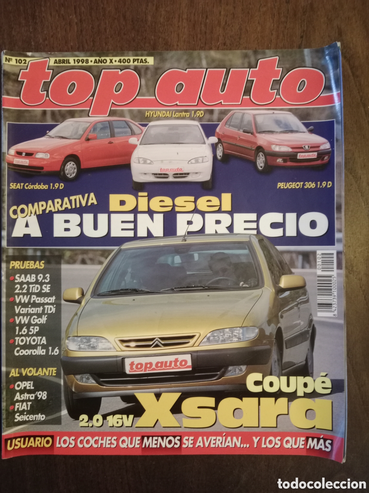 Coches: Revista top auto n. 102 de 1998 autom&oacute;vil