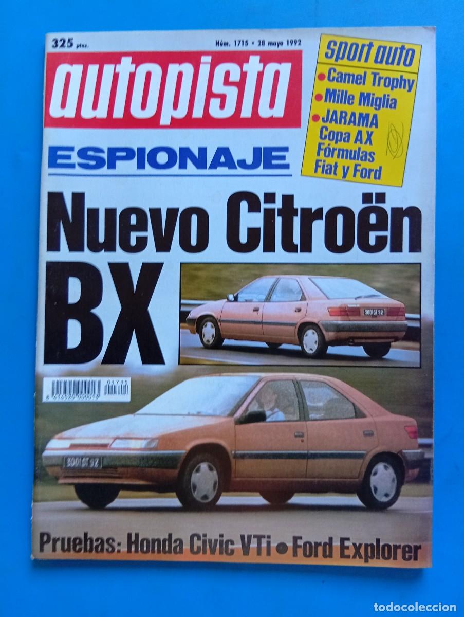 Coches: AUTOPISTA. N&ordm; 1715. A&Ntilde;O 1992. SPORT AUTO. CAMEL TROPHY. MILLE MIGLIA. JARAMA. COPA AX. FIAT.. LEER.