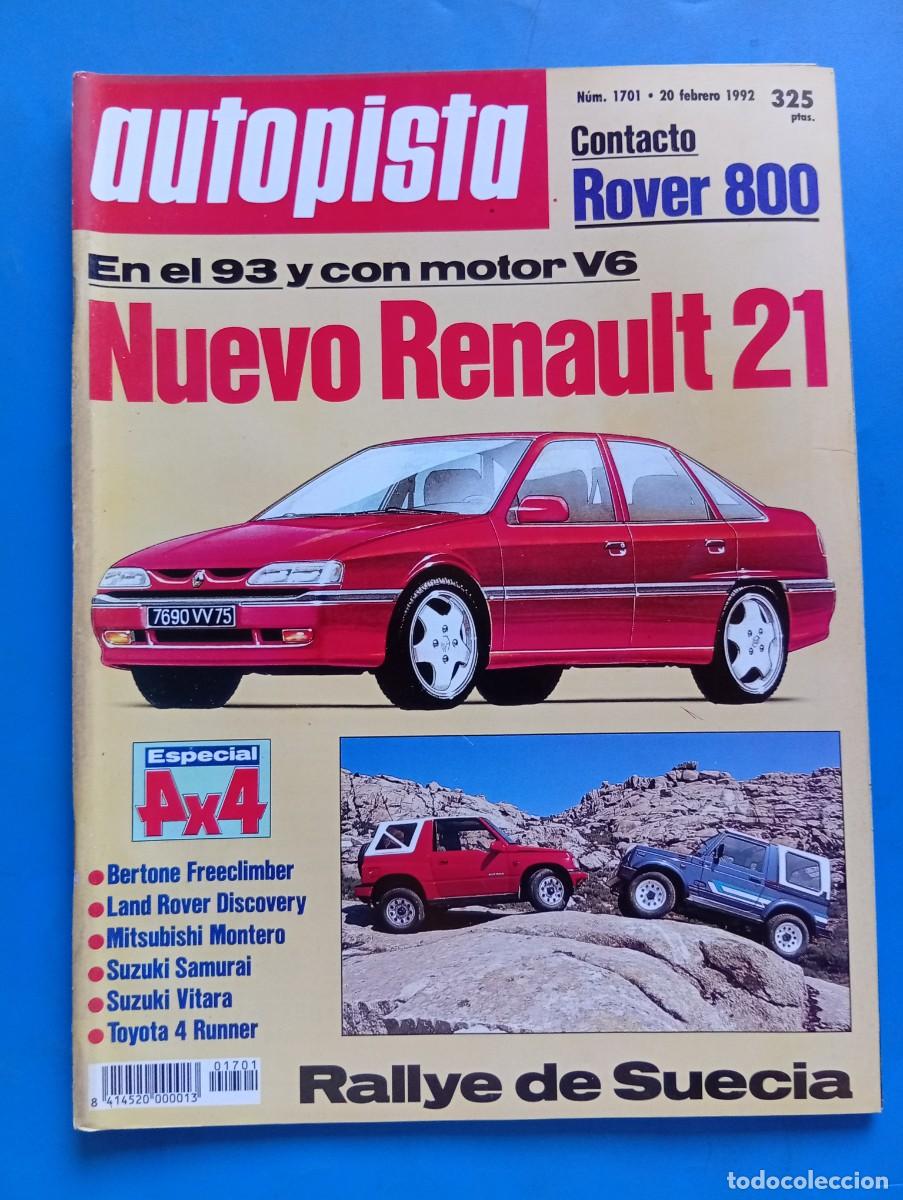 Coches: AUTOPISTA. N&ordm; 1701. A&Ntilde;O 1992. PRUEBA: TOYOTA 4 RUNNER. SUZUKI VITARA WAGON GLX. SPORT AUTO.... LEER.