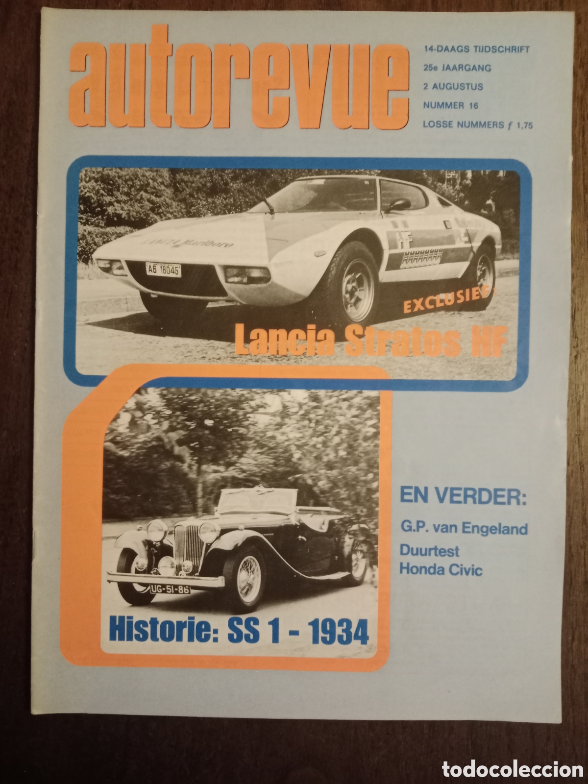 Coches: Revista autorevue n. 16 de 1974 autom&oacute;vil