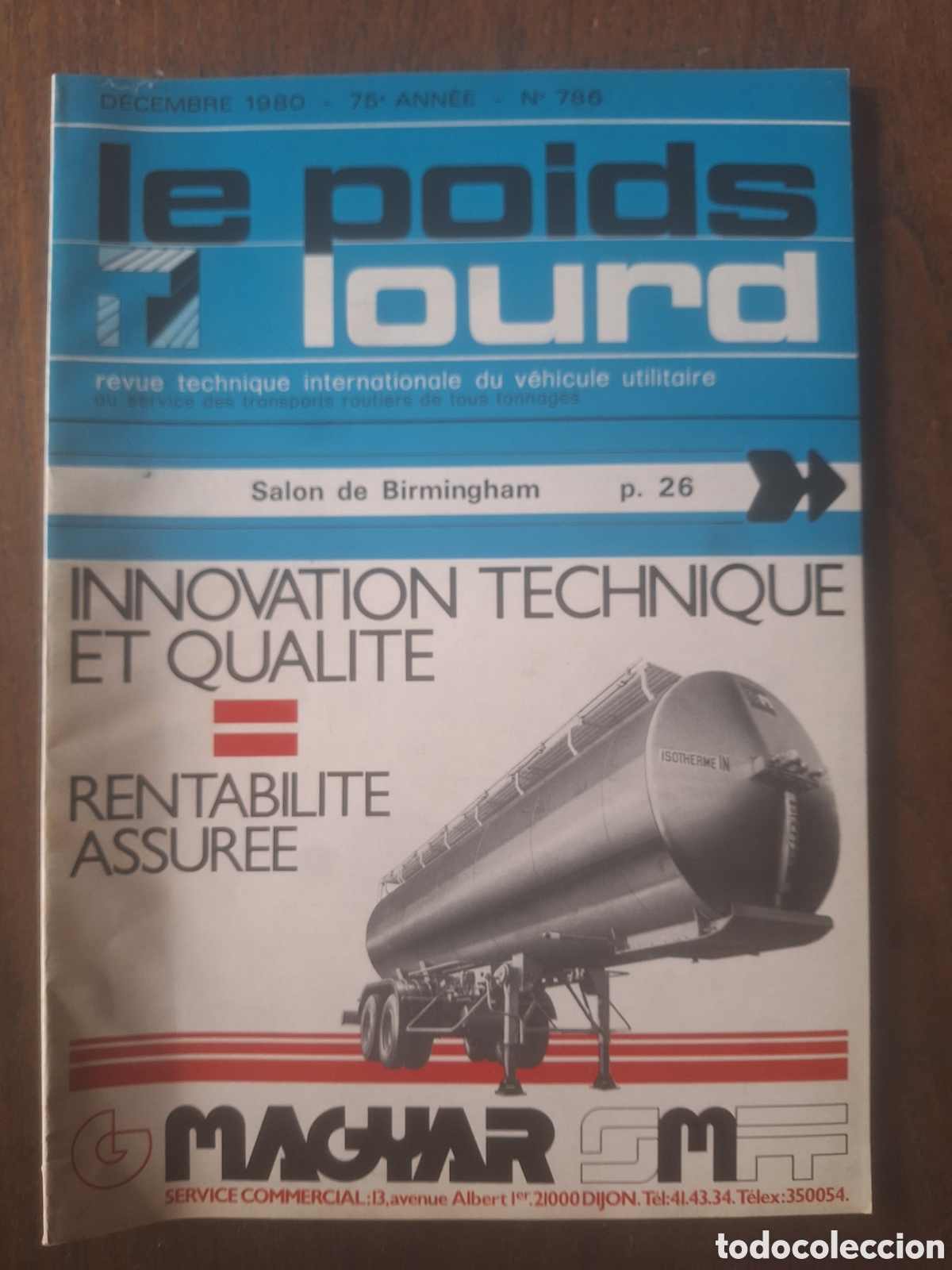 Coches: Revista le poids lourd n. 786 de 1980 camion
