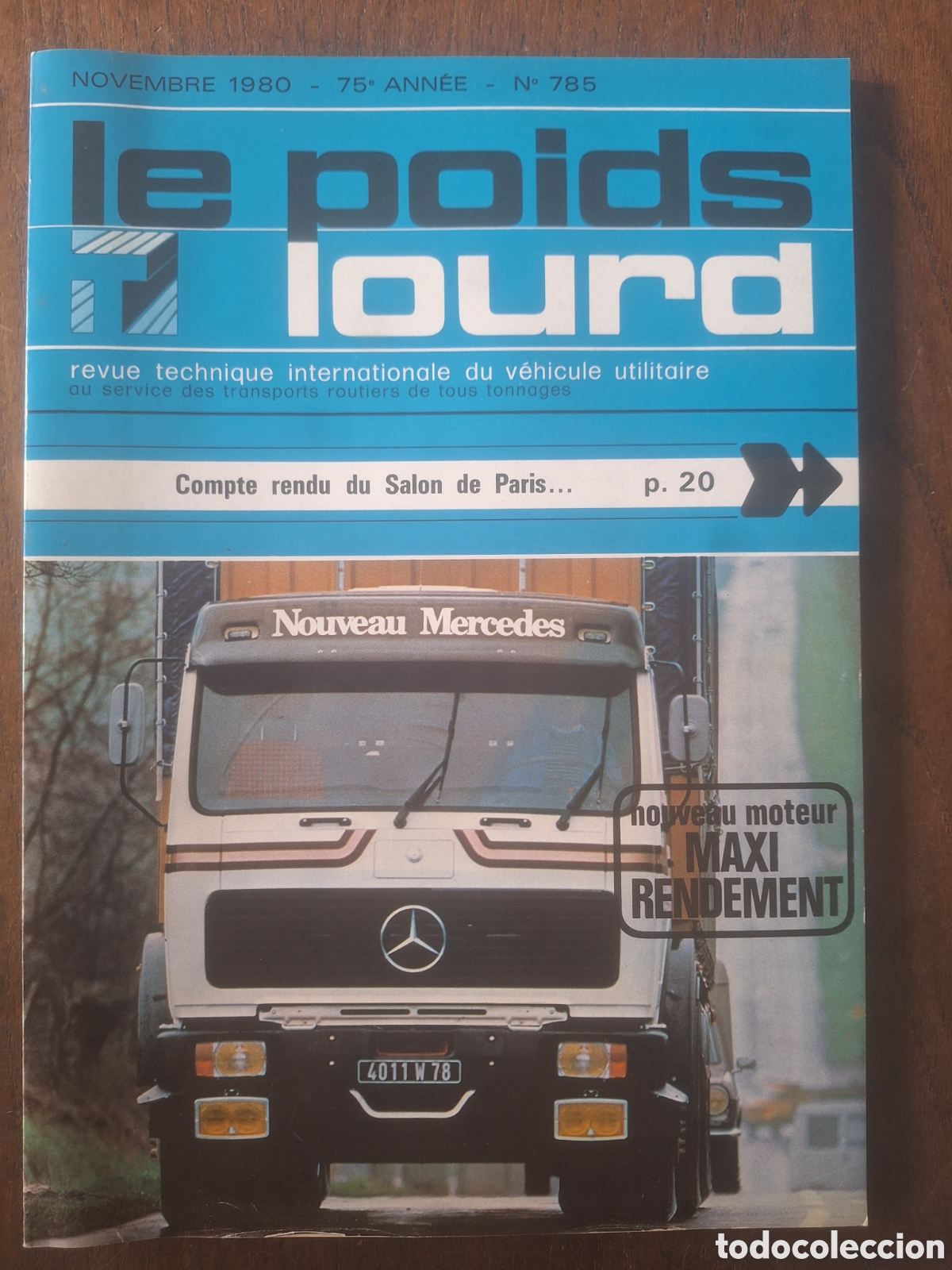 Coches: Revista le poids lourd n. 785 de 1980 camion