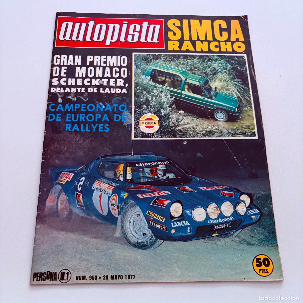 Coches: REVISTA AUTOPISTA N&ordm; 953 MATRA SIMCA RANCHO