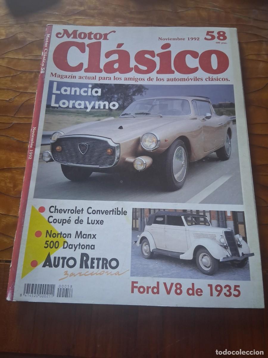 Coches: Revista coche motor Clasico 58 Lancia Loraymo Chevrolet Convertible Luxe Ford V8