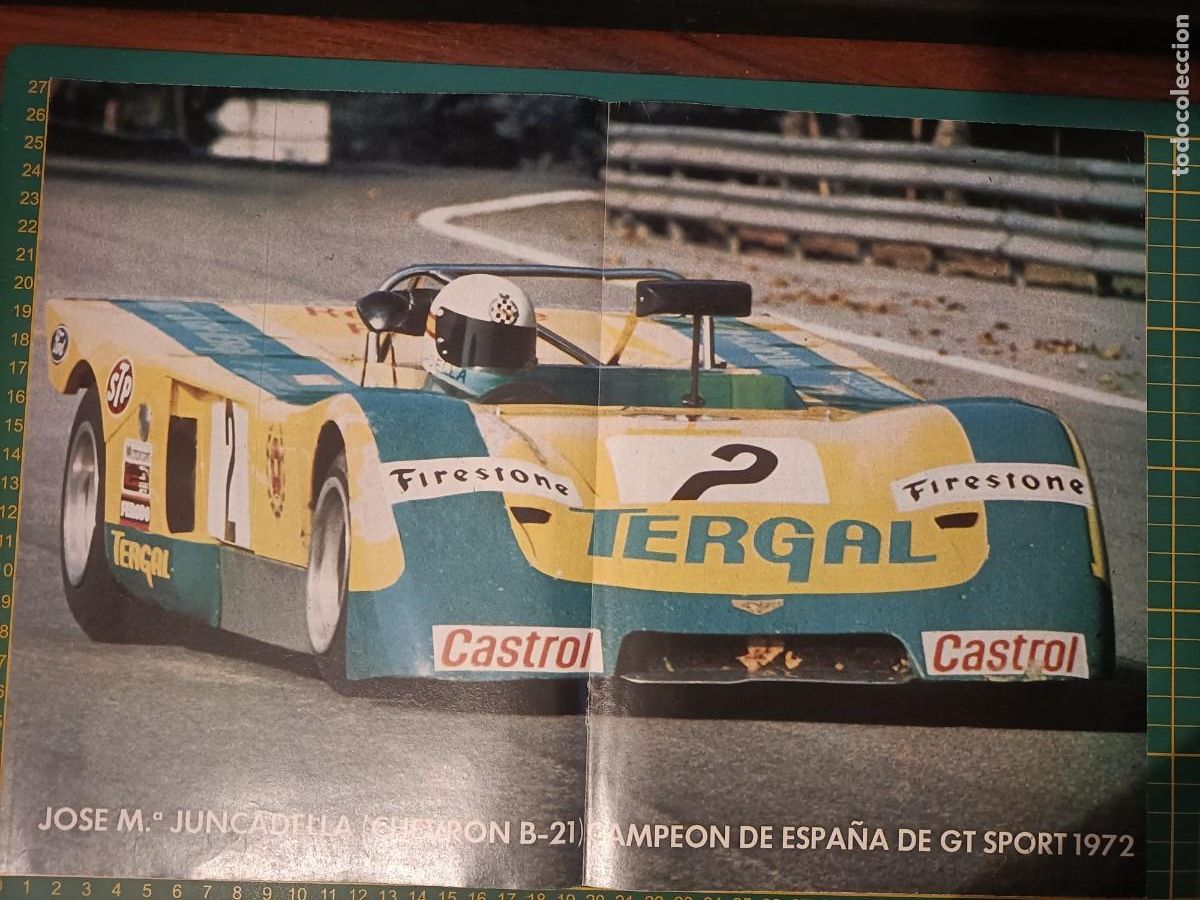 Coches: JOSE M&ordf; JUNCADELLA (CHEVRON B-21) CAMPE&Oacute;N DE ESPA&Ntilde;A GT SPORT 1972. P&Oacute;STER