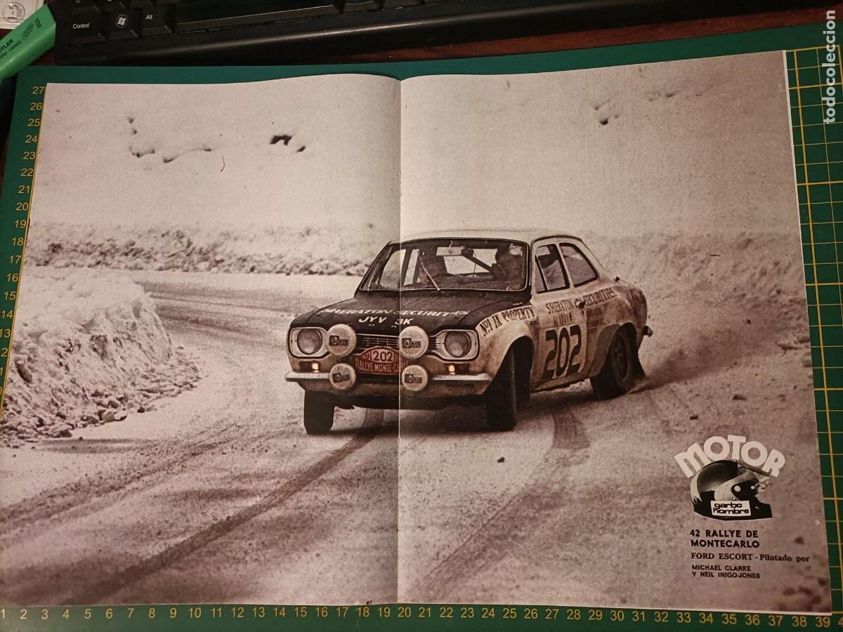 Coches: MICHAEL CLARKE Y NEIL INIGO-JONES. FORD ESCORT. 42 RALLYE MONTECARLO, 1973. P&Oacute;STER