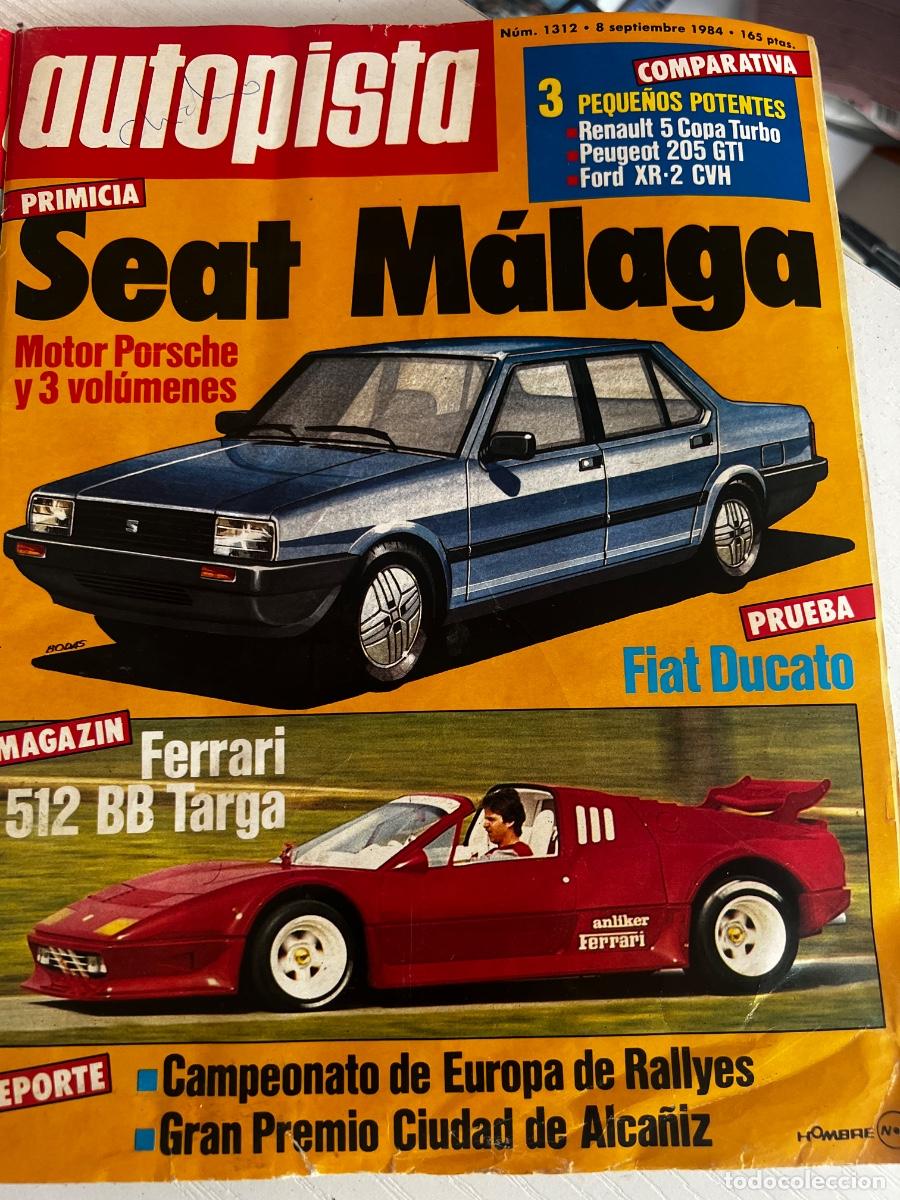 Coches: AUTOPISTA. N&ordm; 1312. SEPTIEMBRE 1984. PEUGEOT 205 GTI. RENAULT 5 COPA TURBO. FORD XR2 CVH. LEER