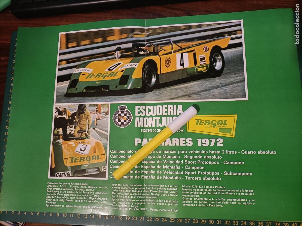 Coches: ESCUDERIA MONTJUICH. PALMAR&Eacute;S 1972. P&Oacute;STER
