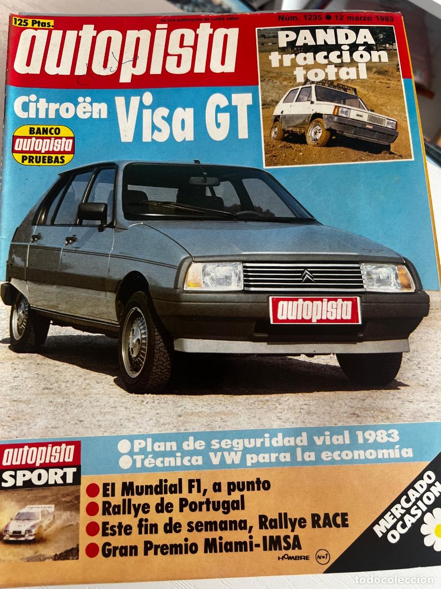 Coches: AUTOPISTA. N&deg; 1235. MARZO 1983. CITRO&Euml;N VISA GT. PANDA TRACCI&Oacute;N TOTAL. EL MUNDIAL F1.