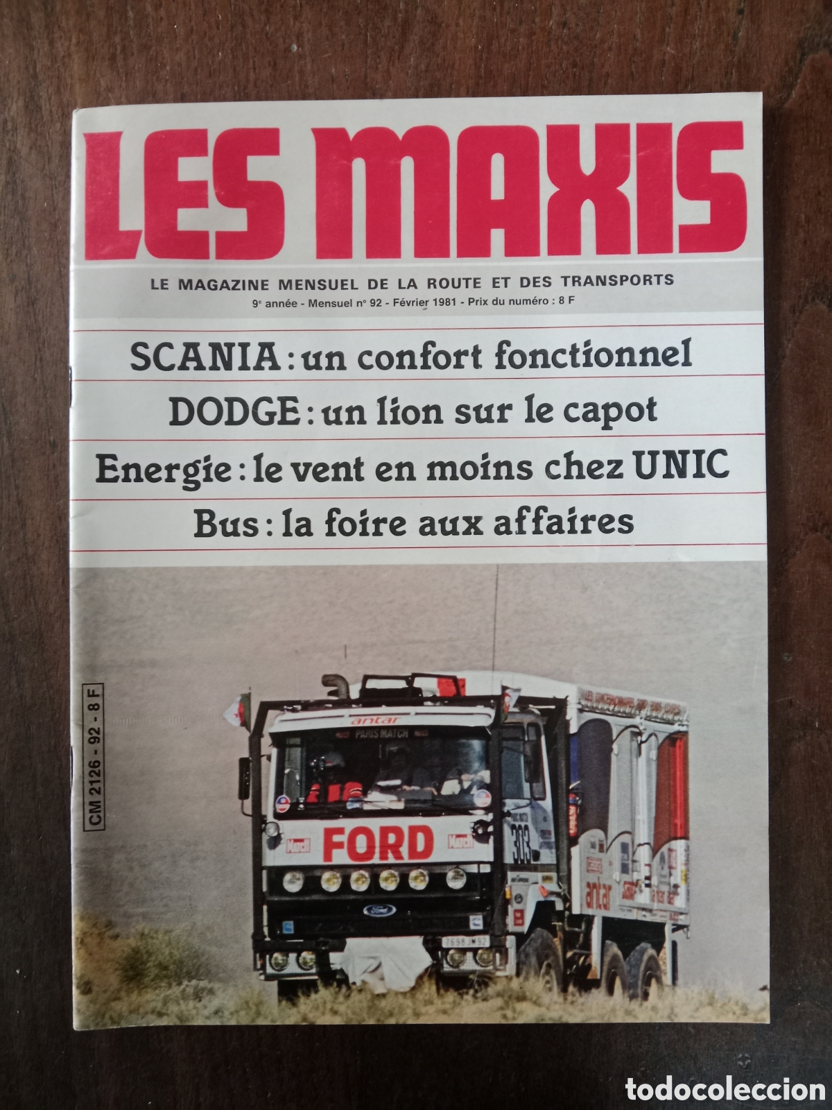 Coches: Revista les maxis n. 92 de 1981 cami&oacute;n