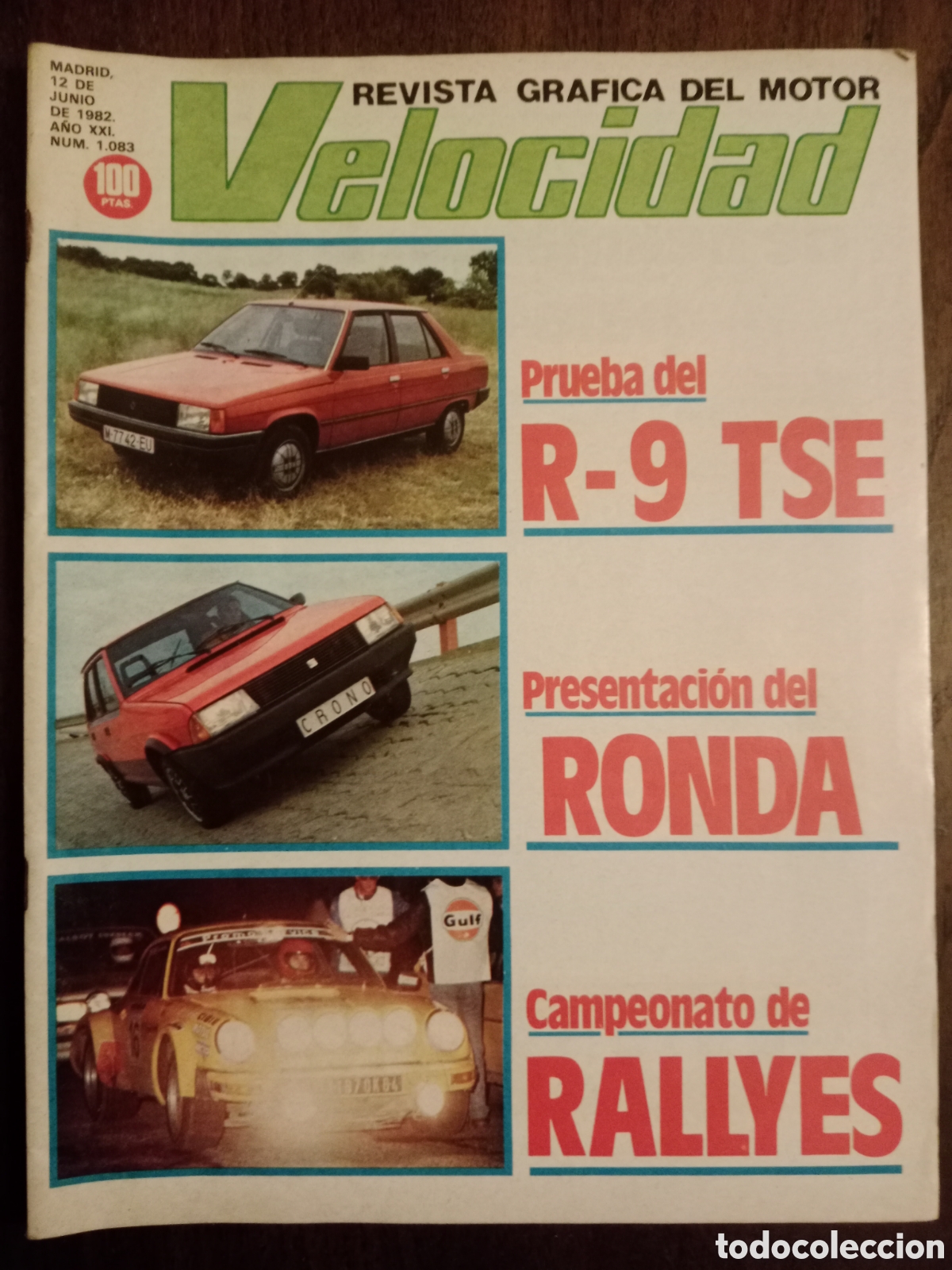 Coches: Revista velocidad n. 1083 de 1982 autom&oacute;vil Seat Pegaso