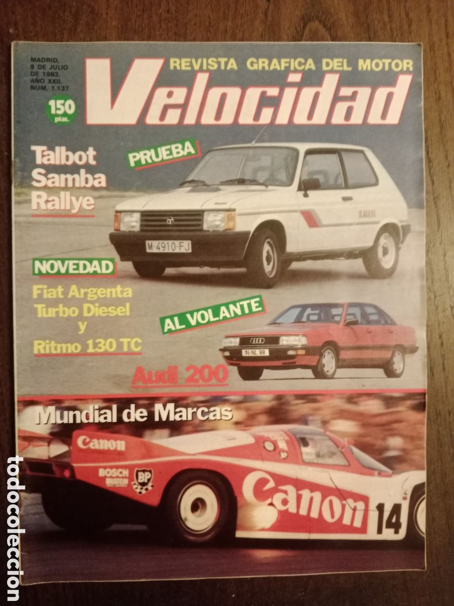 Coches: Revista velocidad n. 1137 de 1983 autom&oacute;vil Peugeot 505 Covadonga