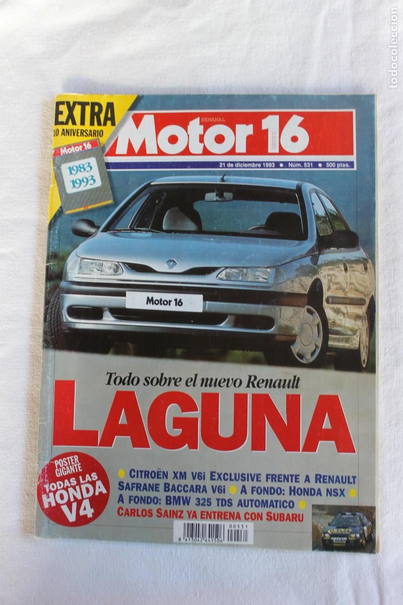 Coches: EXTRA MOTOR 16 1993 N&ordm; 531