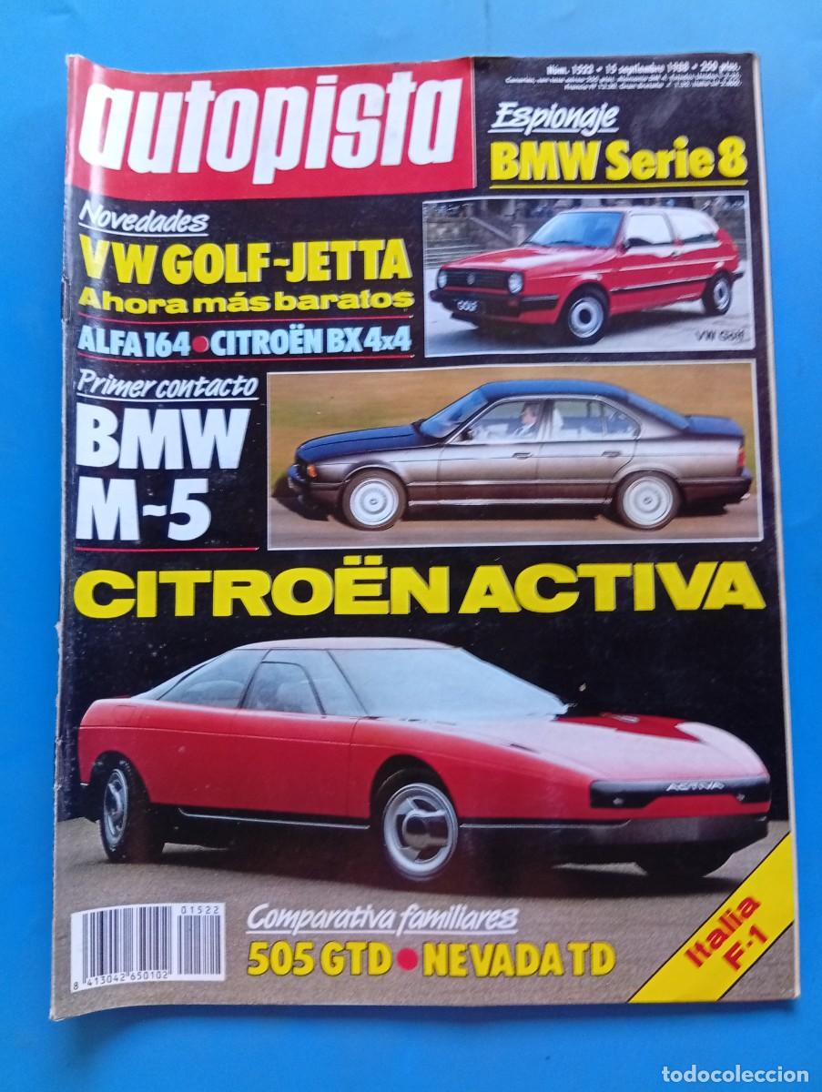 Coches: AUTOPISTA. N&ordm; 1522. A&Ntilde;O 1988. PRUEBA: PATROL DESMO TURBO. PEUGEOT 505 GTD TURBO FAMILIAR... LEER.