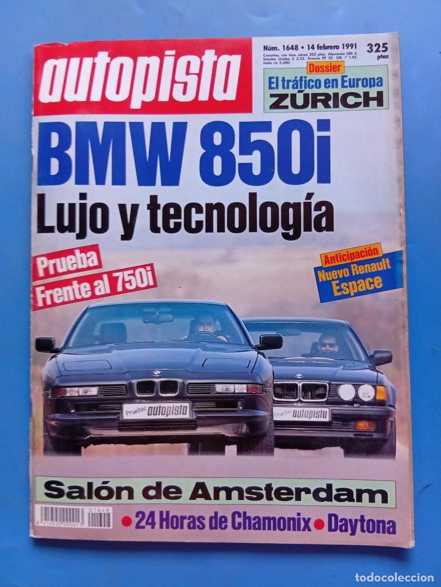 Coches: AUTOPISTA. N&ordm; 1648. A&Ntilde;O 1991. PRUEBA: BMW 850i. PORSCHE LE MANS. CAMPEONATOS USA. TOYOTA HI-L.. LEER