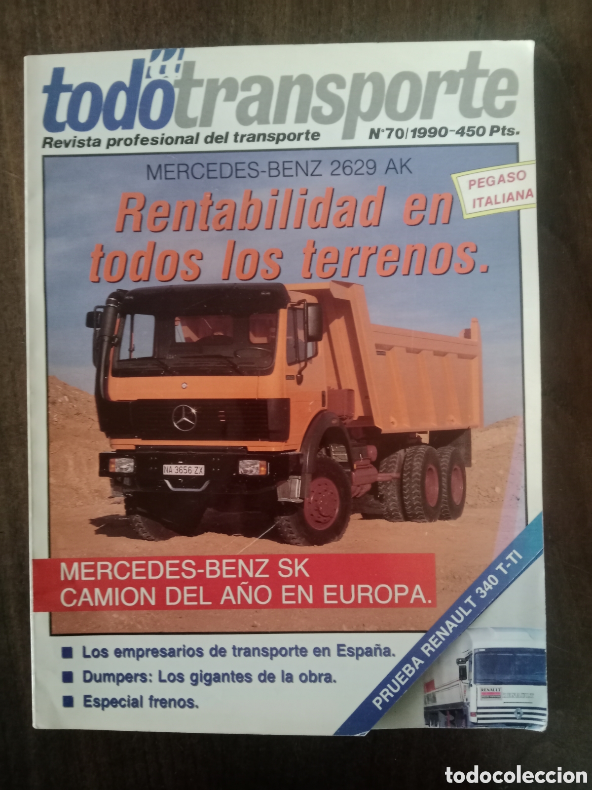 Coches: Revista todotransporte n. 70 de 1990 cami&oacute;n mercedes Benz Renault