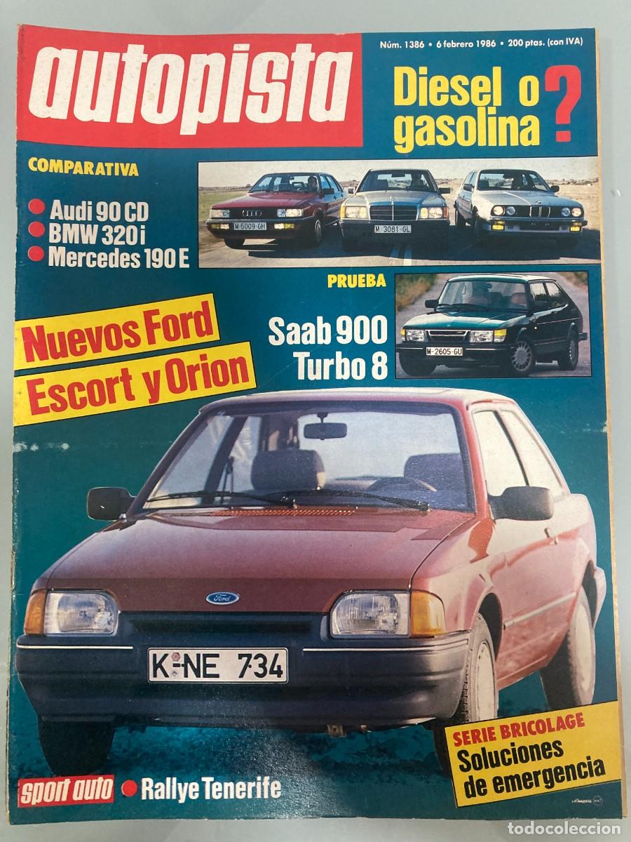 Coches: AUTOPISTA 1386 , 6 FEBRERO 1986, AUDI 90 CD, BMW 320 i, MERCEDES 190 E, SAAB 900 TURBO