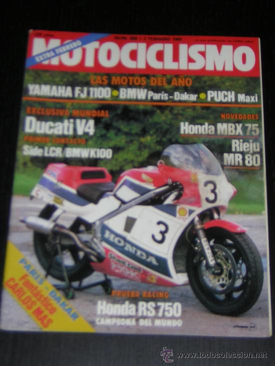 Coches y motocicletas: MOTOCICLISMO N&ordm; 888 - FEB 1985 - HONDA MBX  75 / HONDA RS 750 / ARIEL 1000 SQUARE FOUR / SITO PONS