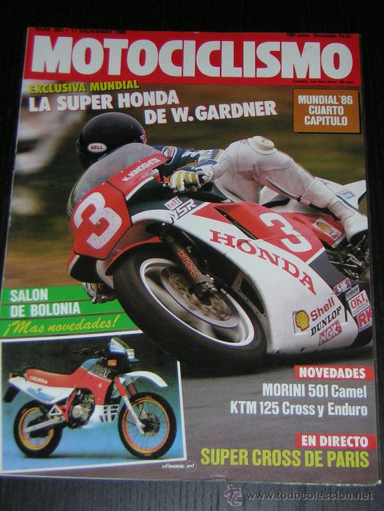 Cars and Motorcycles: MOTOCICLISMO N&ordm; 983 - DIC 1986 - MORINI 501 CAMEL / HONDA NSR 500 C / SALON BOLONIA / KTM 125