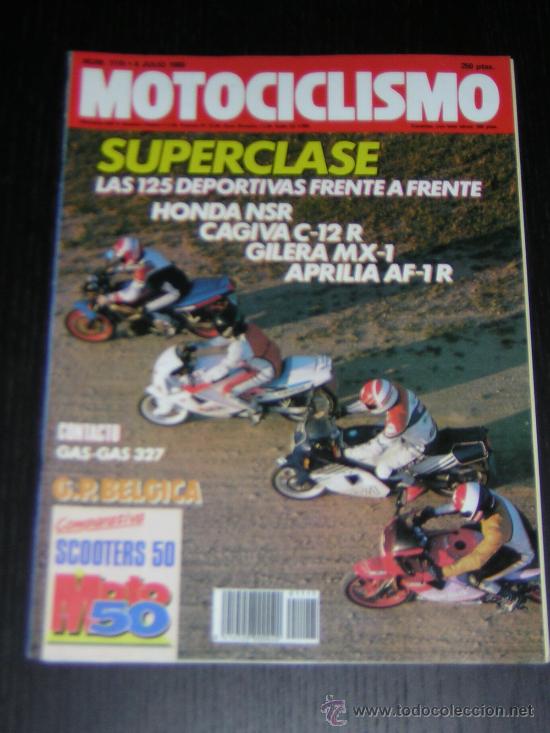 Cars and Motorcycles: MOTOCICLISMO N&ordm; 1115 - JUL 1989 - HONDA NSR 125 F / CAGIVA FRECCIA C12 R / GILERA MX1 / APRILIA AF1R