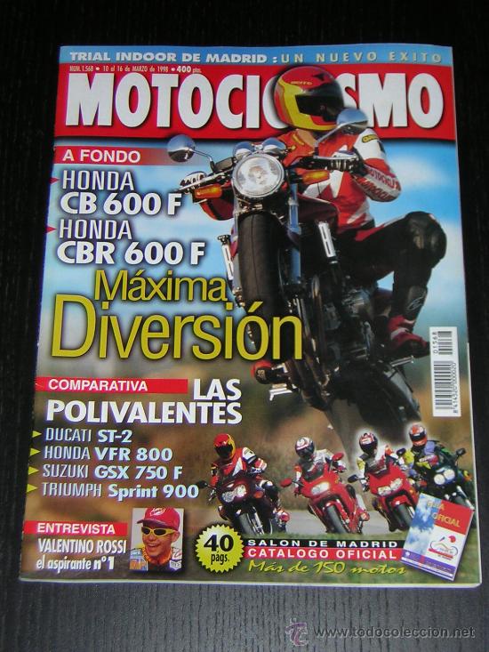 Automobili e Motociclette: MOTOCICLISMO N&ordm; 1568 - MAR 1998 - HONDA CB 600 F - CBR 600 F - VFR 800 / DUCATI ST 2 / TRIUMPH 900