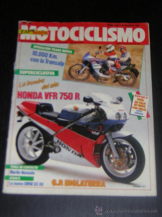 Voitures et Motocyclettes: MOTOCICLISMO N&ordm; 1015 - AGO 1987 - HONDA VFR 750 R RC30 / MERLIN NOMADA / TRIUMPH TRIDENT 750 / GP
