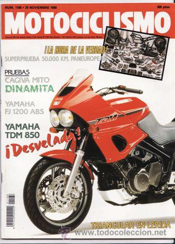 Coches y motocicletas: REVISTA MOTOCICLISMO N&ordm; 1188 A&Ntilde;O 1988. PRUEBAS: YAMAHA TDM 850. CAGIVA MITO. YAMAHA FJ 1200 ABS.