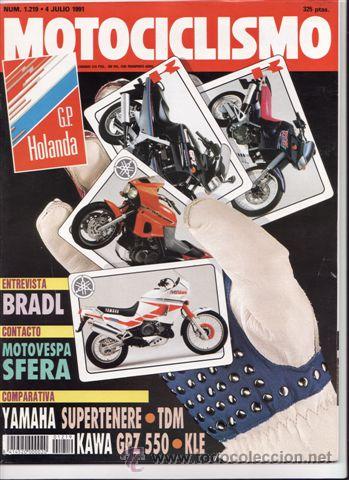 Autos und Motorr&auml;der: REVISTA MOTOCICLISMO N&ordm; 1219 A&Ntilde;O 1991. PRUEBA: VESPA SFERA, FANTIC K-ROO, YAMAHA CROSS (92).