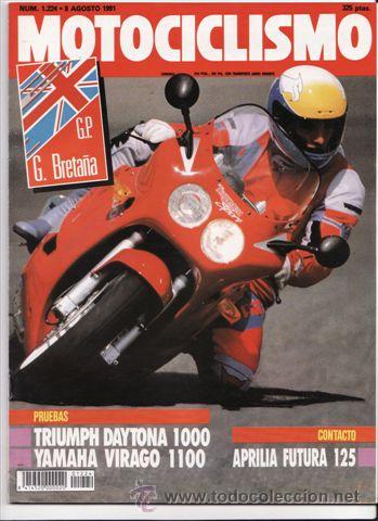 Autos und Motorr&auml;der: REVISTA MOTOCICLISMO N&ordm; 1224 A&Ntilde;O 1991. PRUEBA: TRIUMPH DAYTONA, YAMAHA VIRAGO 1100, APRILIA AF 1.
