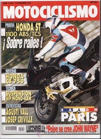 Autos und Motorr&auml;der: REVISTA MOTOCICLISMO N&ordm; 1242 A&Ntilde;O 1991. PRU: HONDA ST 1100. HONDA CB 750. HONDA DOMINATOR.KTM MX 250.