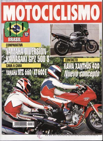 Voitures et Motocyclettes: REVISTA MOTOCICLISMO N&ordm; 1279 A&Ntilde;O 1992.PRU:KAWASAKI XANTHUS 400.COMP:YAMAHA DIVERSION YAMAHA XT 600 E
