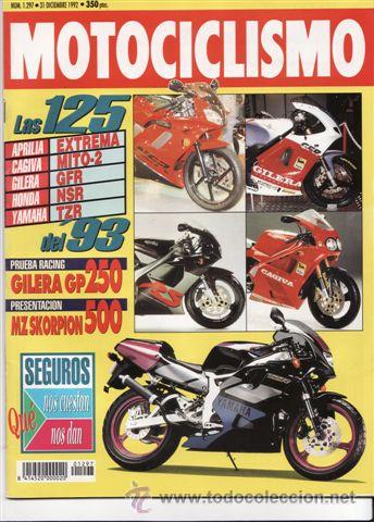 Cars and Motorcycles: REVISTA MOTOCICLISMO N&ordm; 1297 A&Ntilde;O 1992. PRUEBA: MZ SKORPION 500. GILERA 250 GP. PRESENTACION 125