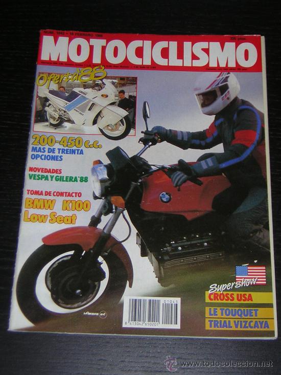Cars and Motorcycles: MOTOCICLISMO N&ordm; 1043 - FEB 1988 - BMW K 100 / CROSS USA