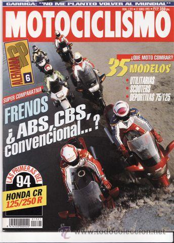 Cars and Motorcycles: REVISTA MOTOCICLISMO N&ordm; 1321 A&Ntilde;O 1993. PRUEBA: HONDA CR 125/250. REPORTAJES Y DEPORTE PREGUNTAR.