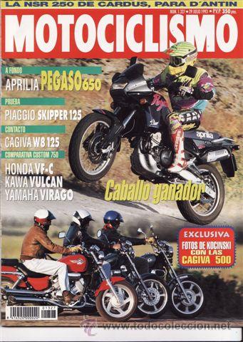 Autos und Motorr&auml;der: REVISTA MOTOCICLISMO N&ordm; 1327 A&Ntilde;O 1993. PRUEBA: APRILIA PEGASO 650. PIAGGIO SKIPPER 125.