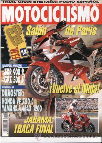 Cars and Motorcycles: REVISTA MOTOCICLISMO N&ordm; 1336 A&Ntilde;O 1993. COMP:YAMAHA V MAX 1200 Y HONDA VF 750 C. CONT: GAS GAS 80 EC.