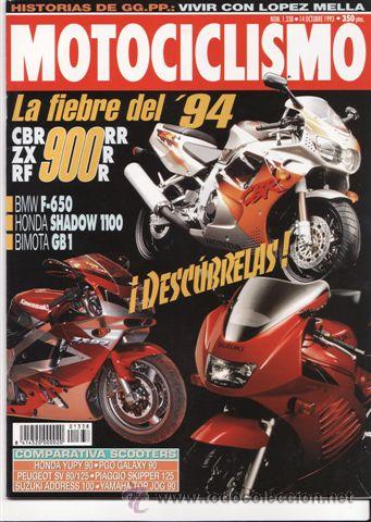 Cars and Motorcycles: REVISTA MOTOCICLISMO N&ordm; 1338 A&Ntilde;O 1993. RACING: BIMOTA CB1 COMP: SCOOTERS 90 Y 125. PRE: BMW 650 F.