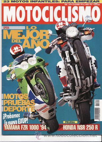 Carros e motociclos: REVISTA MOTOCICLISMO N&ordm; 1349 A&Ntilde;O 1994. CONTACTO: YAMAHA FZR 1000 EXUP. PRUEBA: HONDA NSR 250 R.