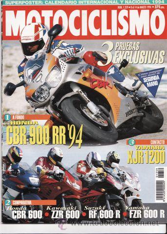 Voitures et Motocyclettes: REVISTA MOTOCICLISMO N&ordm; 1359 A&Ntilde;O 1994. A FONDO: HONDA CBR 900 RR (94). COMP: HONDA CRB 600 CBR.