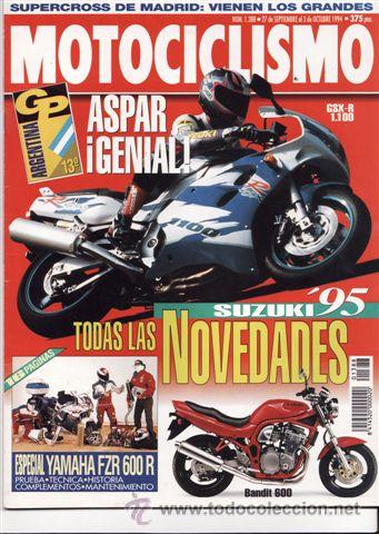 Coches y motocicletas: REVISTA MOTOCICLISMO N&ordm; 1388 A&Ntilde;O 1994. ESPECIAL: YAMAHA FZR 600 R. REPORTAJES Y DEPORTE PREGUNTA